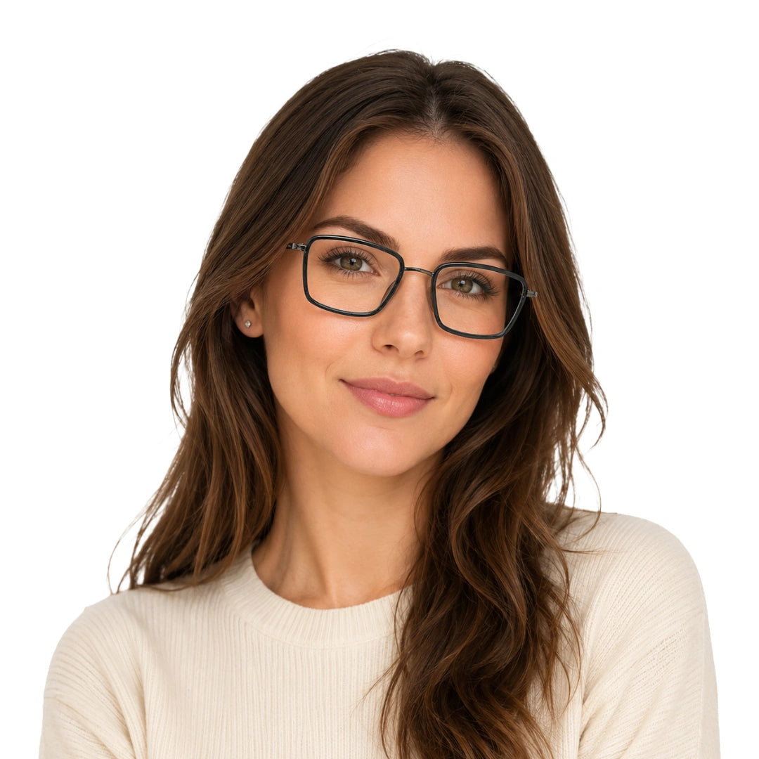 College Fashion 66105 rectangle prescription eyeglasses in grey