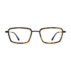 College Fashion 66105 rectangle prescription eyeglasses in tortoise shell, front view