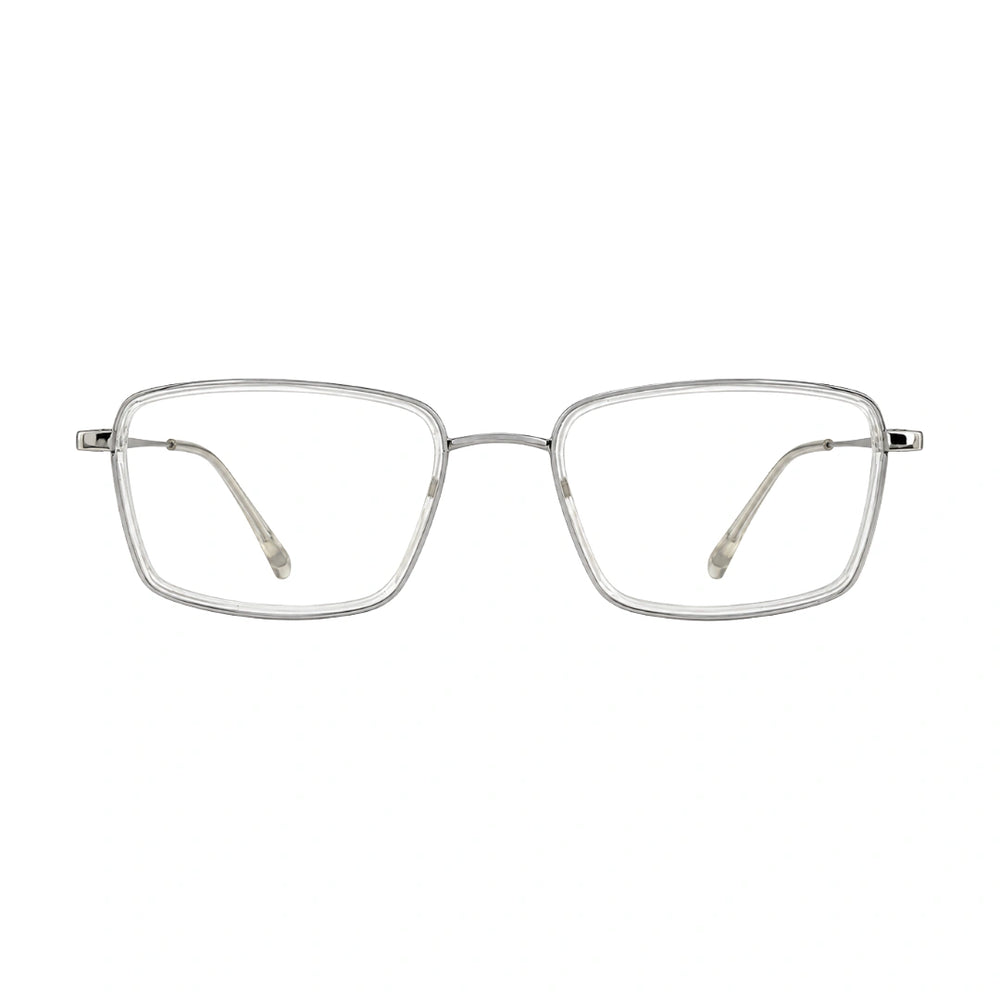 College Fashion 66105 | Rectangle Prescription Eyeglasses | Full-Rim Hybrid Frame