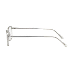 College Fashion 66105 rectangle prescription eyeglasses in transparent, side profile view