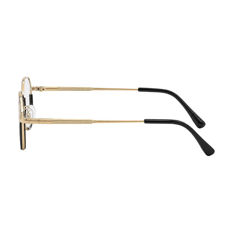 Geometric Metal Frame Eyeglasses for Men & Women | College Fashion 66108-zoom-