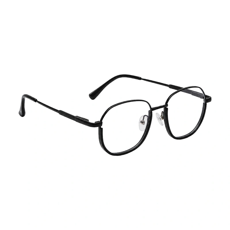 Geometric Metal Frame Eyeglasses for Men & Women | College Fashion 66108-zoom-