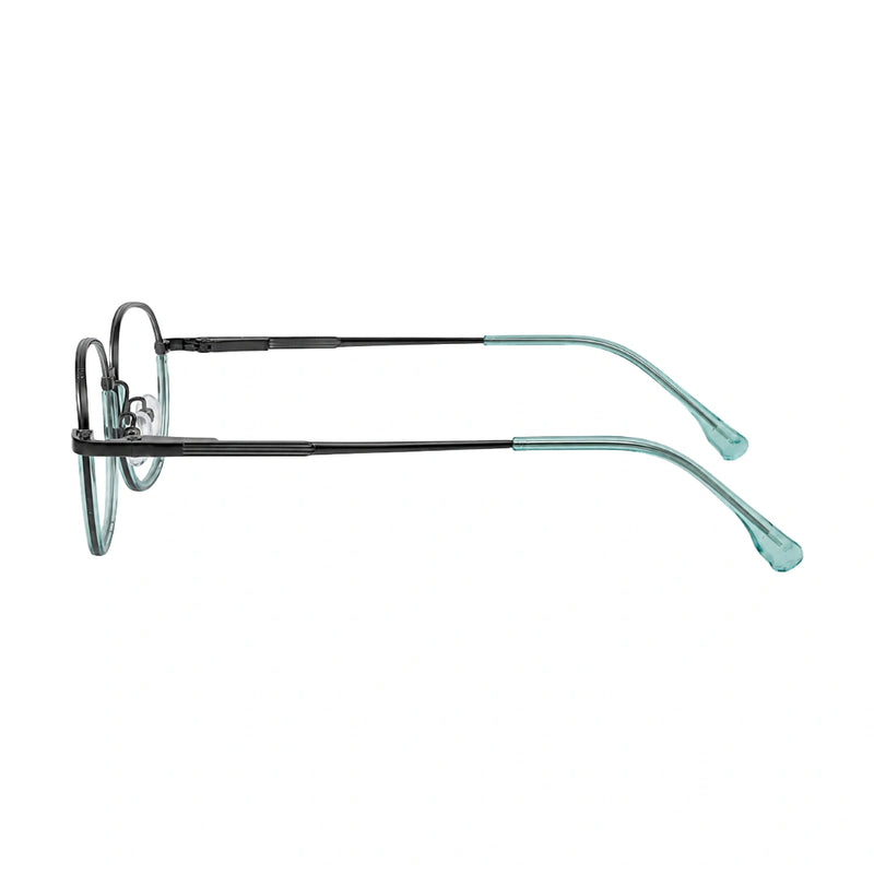 Geometric Metal Frame Eyeglasses for Men & Women | College Fashion 66108-zoom-