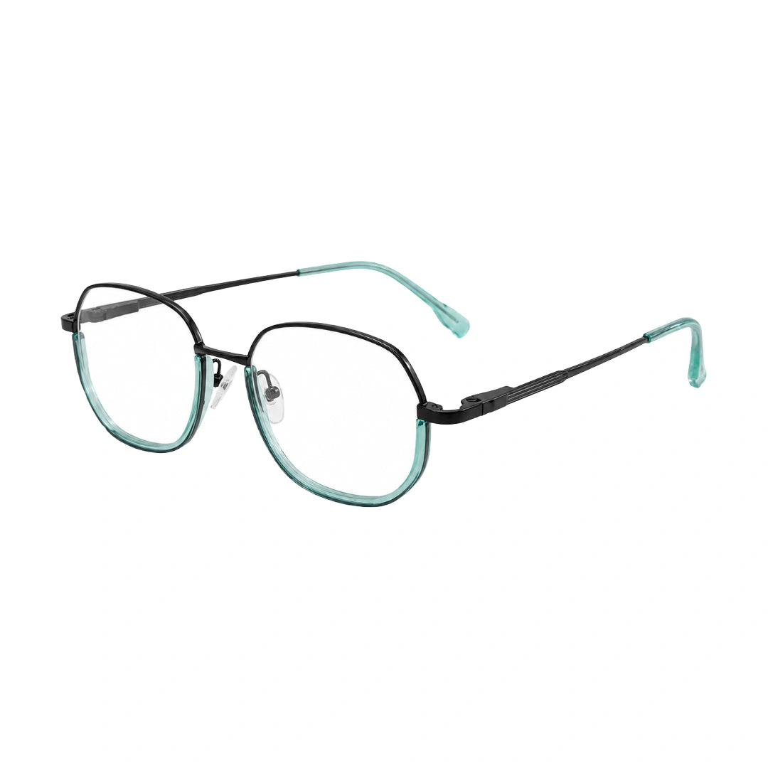 Geometric Metal Frame Eyeglasses for Men & Women | College Fashion 66108-83