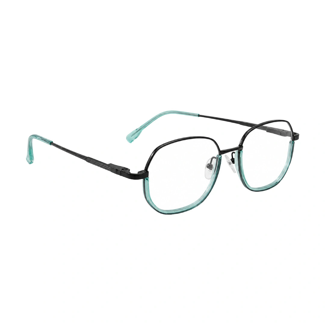 Geometric Metal Frame Eyeglasses for Men & Women | College Fashion 66108-86
