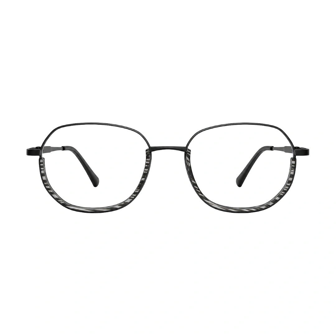 Geometric Metal Frame Eyeglasses for Men & Women | College Fashion 66108-37