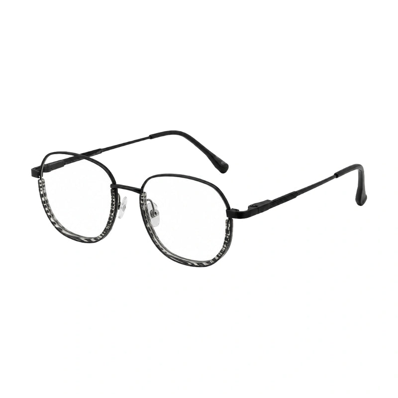 Geometric Metal Frame Eyeglasses for Men & Women | College Fashion 66108-zoom-