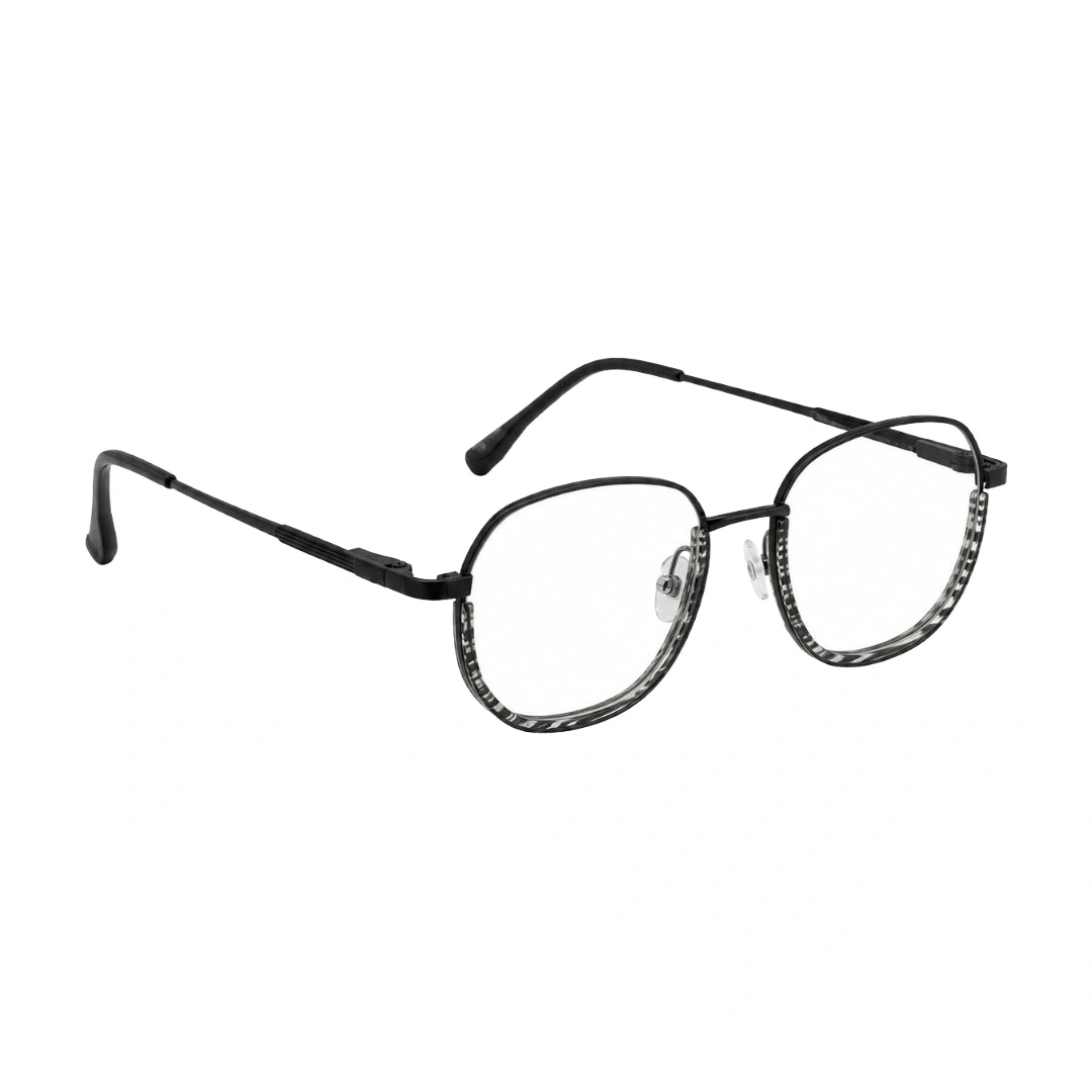 Geometric Metal Frame Eyeglasses for Men & Women | College Fashion 66108-zoom-41