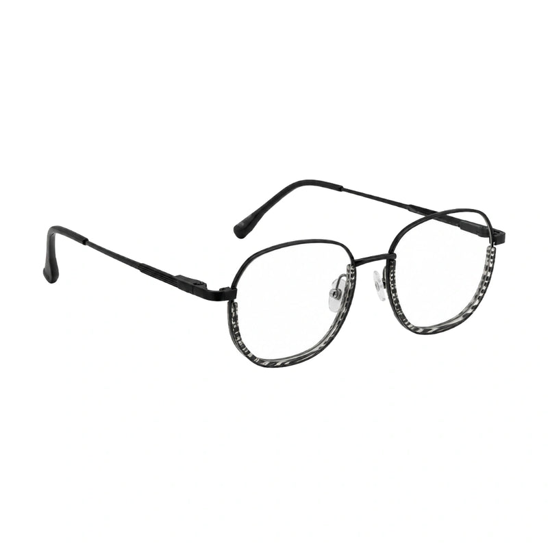 Geometric Metal Frame Eyeglasses for Men & Women | College Fashion 66108-zoom-