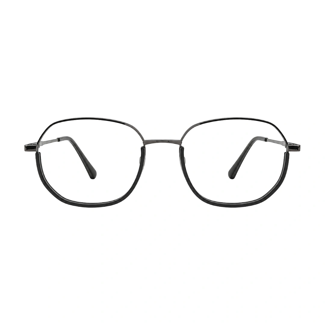 Geometric Metal Frame Eyeglasses for Men & Women | College Fashion 66108-zoom-55