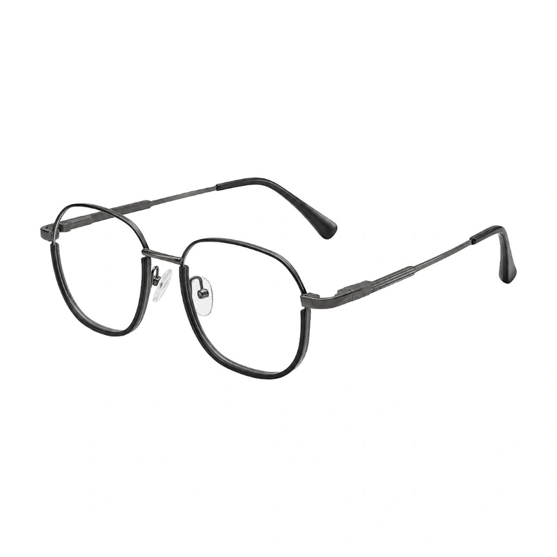 Geometric Metal Frame Eyeglasses for Men & Women | College Fashion 66108-zoom-