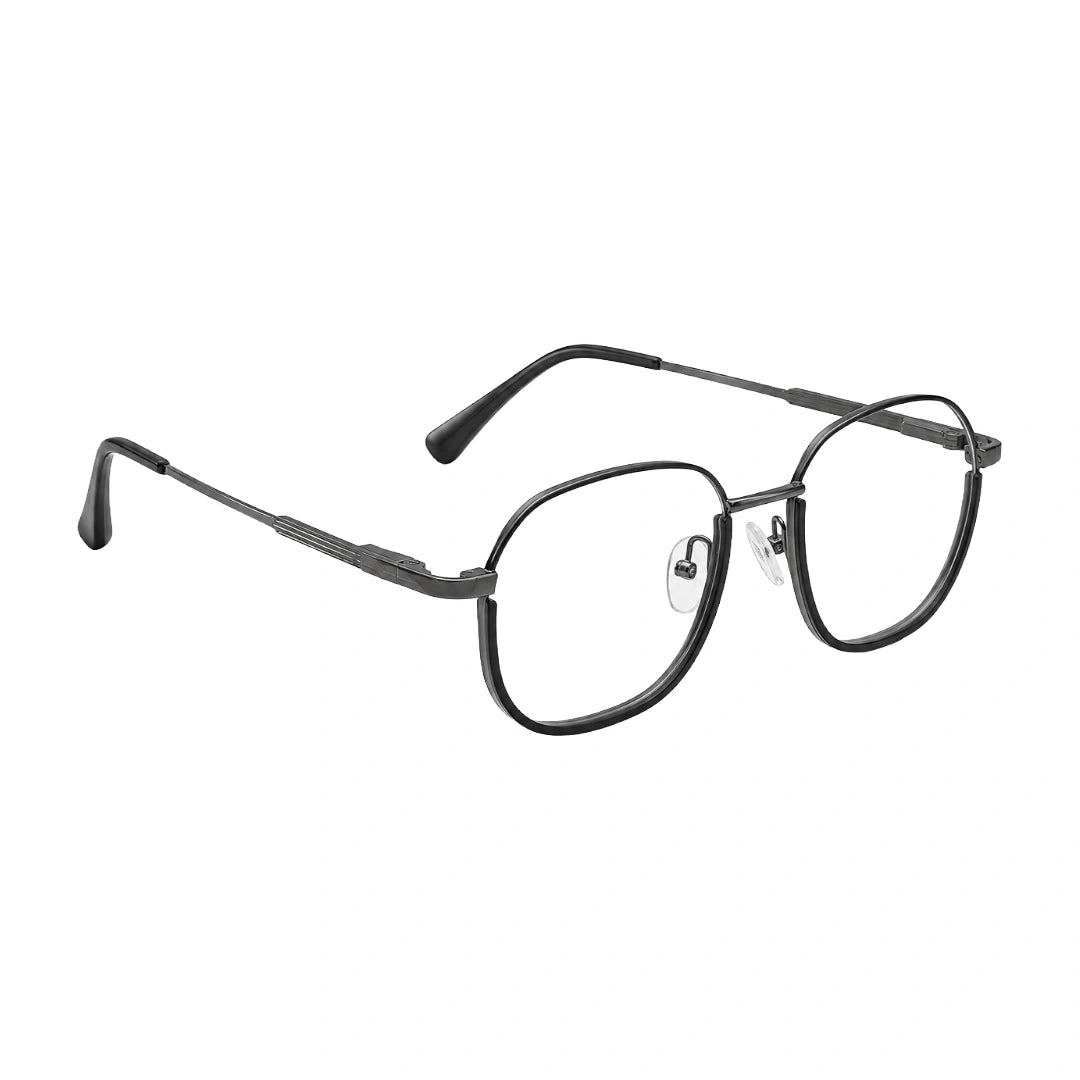 Geometric Metal Frame Eyeglasses for Men & Women | College Fashion 66108-zoom-59