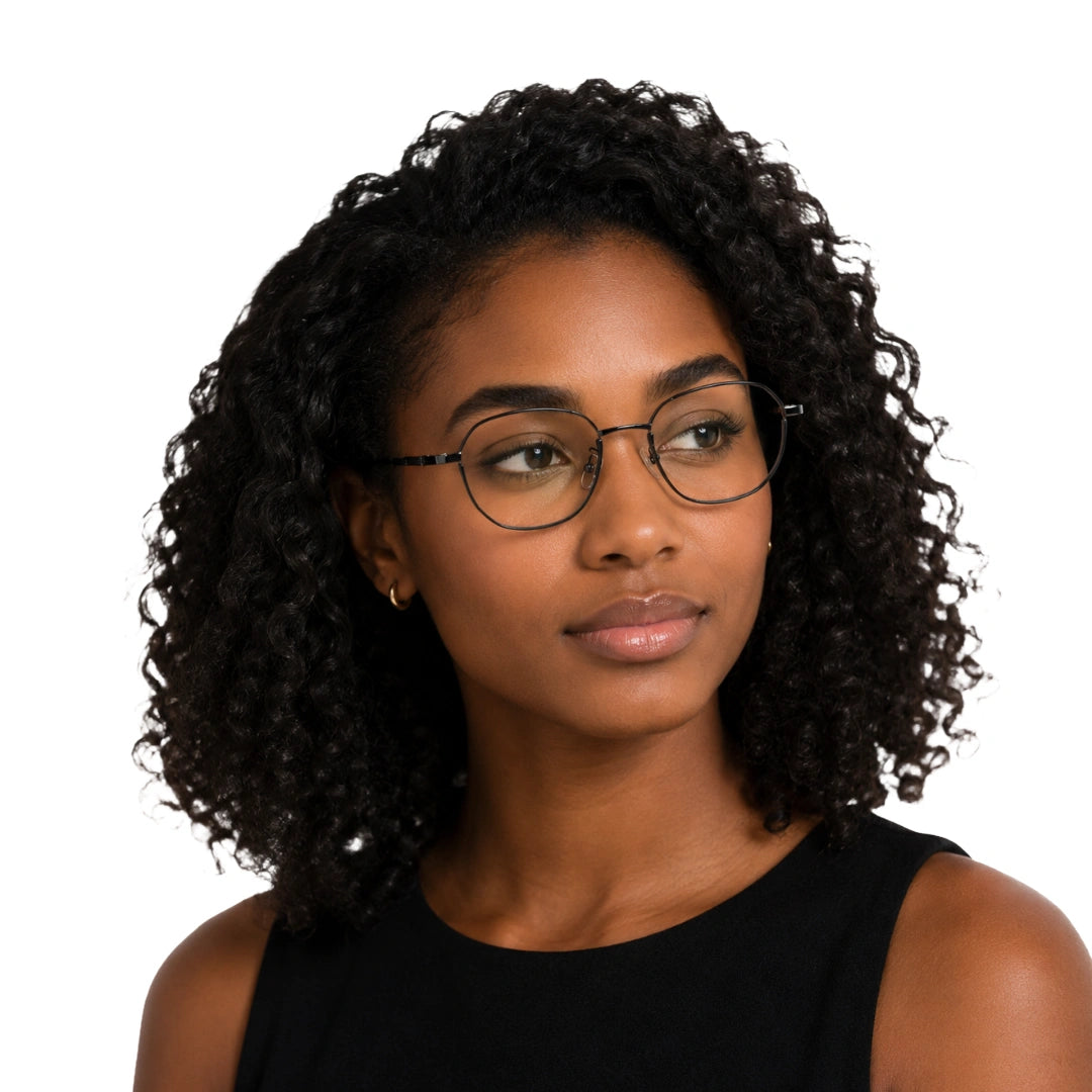 Geometric Metal Frame Eyeglasses for Men & Women | College Fashion 66108-zoom-62