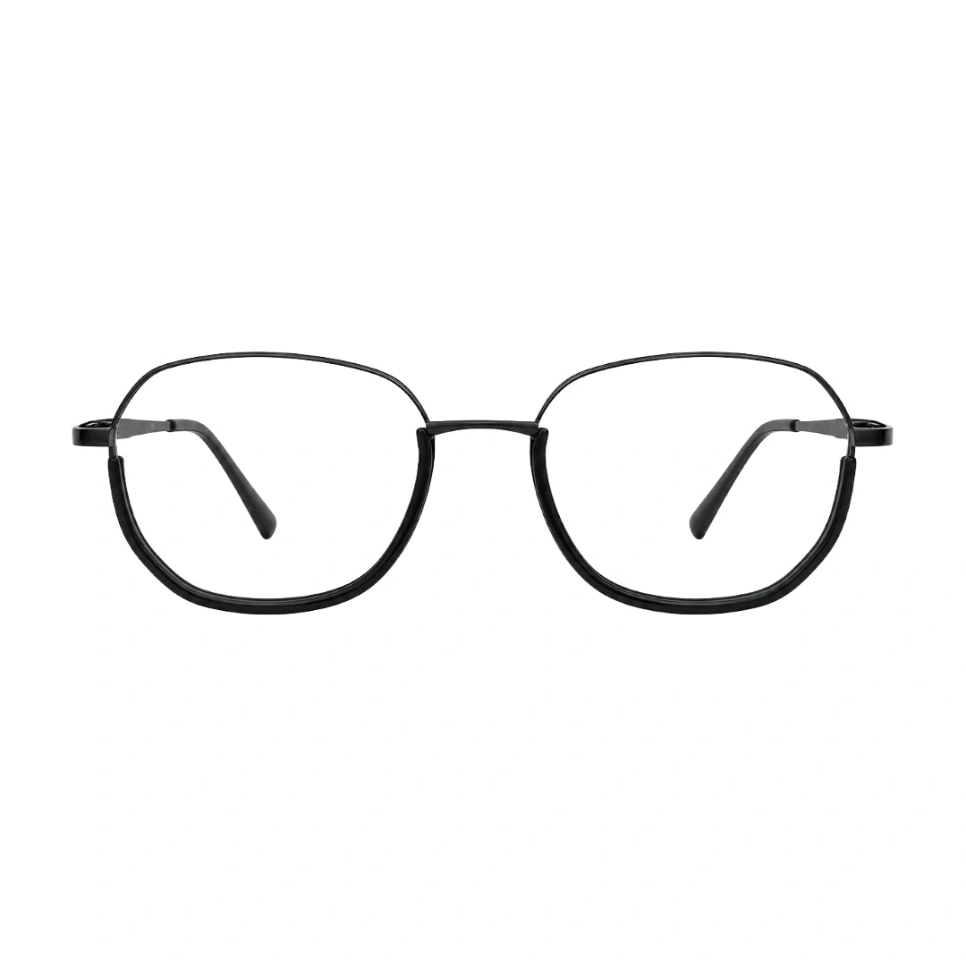 Geometric Metal Frame Eyeglasses for Men & Women | College Fashion 66108-28