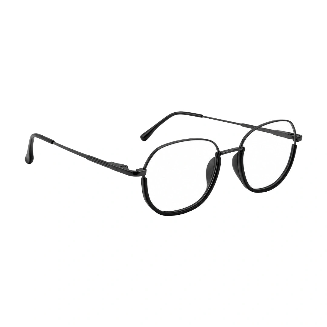 Geometric Metal Frame Eyeglasses for Men & Women | College Fashion 66108-zoom-32