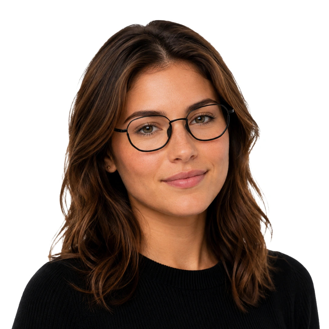 Geometric Metal Frame Eyeglasses for Men & Women | College Fashion 66108-zoom-35