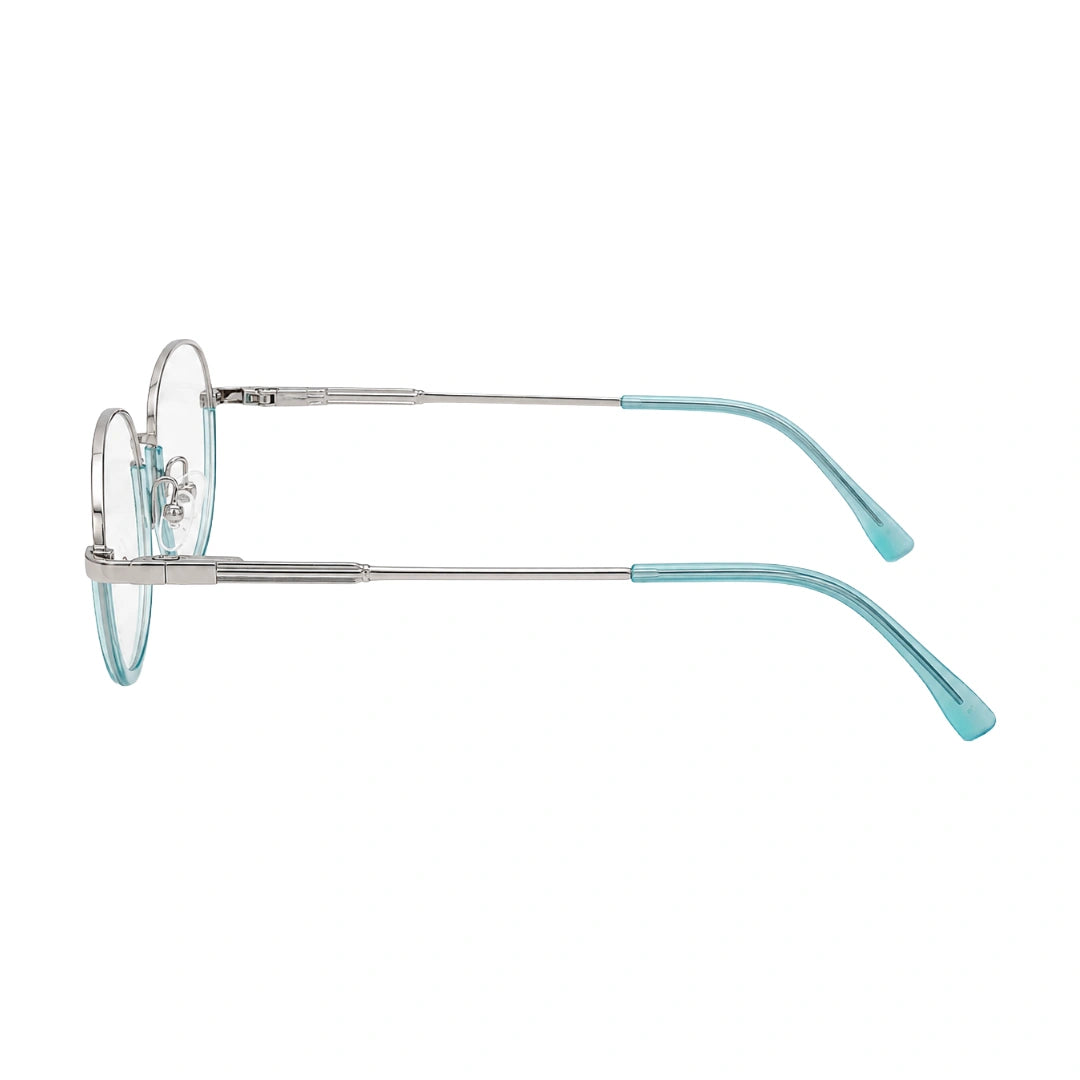 Geometric Metal Frame Eyeglasses for Men & Women | College Fashion 66108-zoom-66