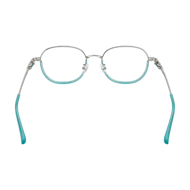 Geometric Metal Frame Eyeglasses for Men & Women | College Fashion 66108-zoom-