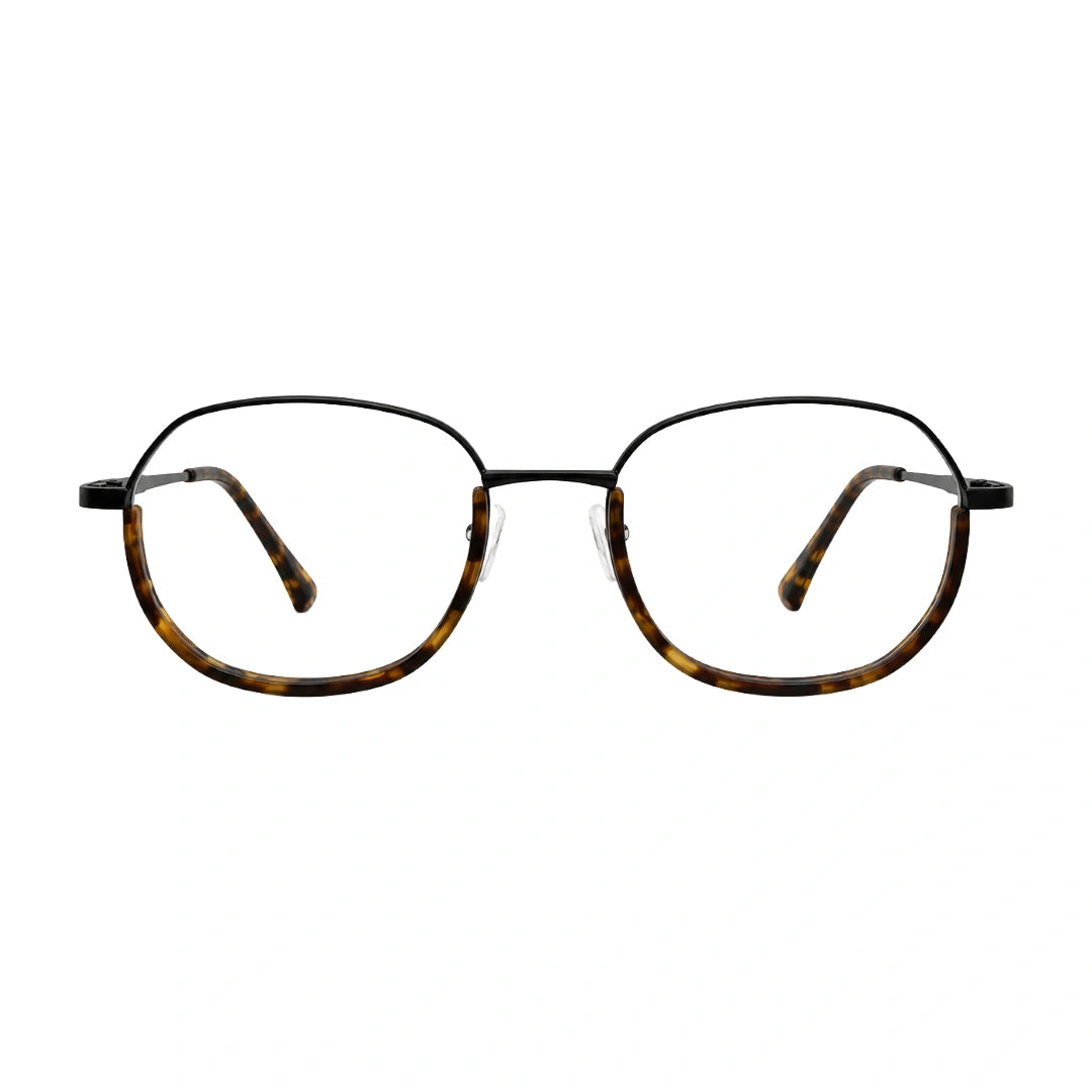 Geometric Metal Frame Eyeglasses for Men & Women | College Fashion 66108-73