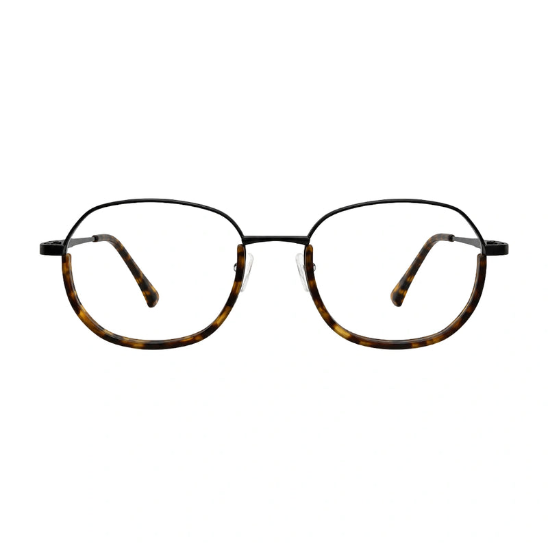 Geometric Metal Frame Eyeglasses for Men & Women | College Fashion 66108-zoom-