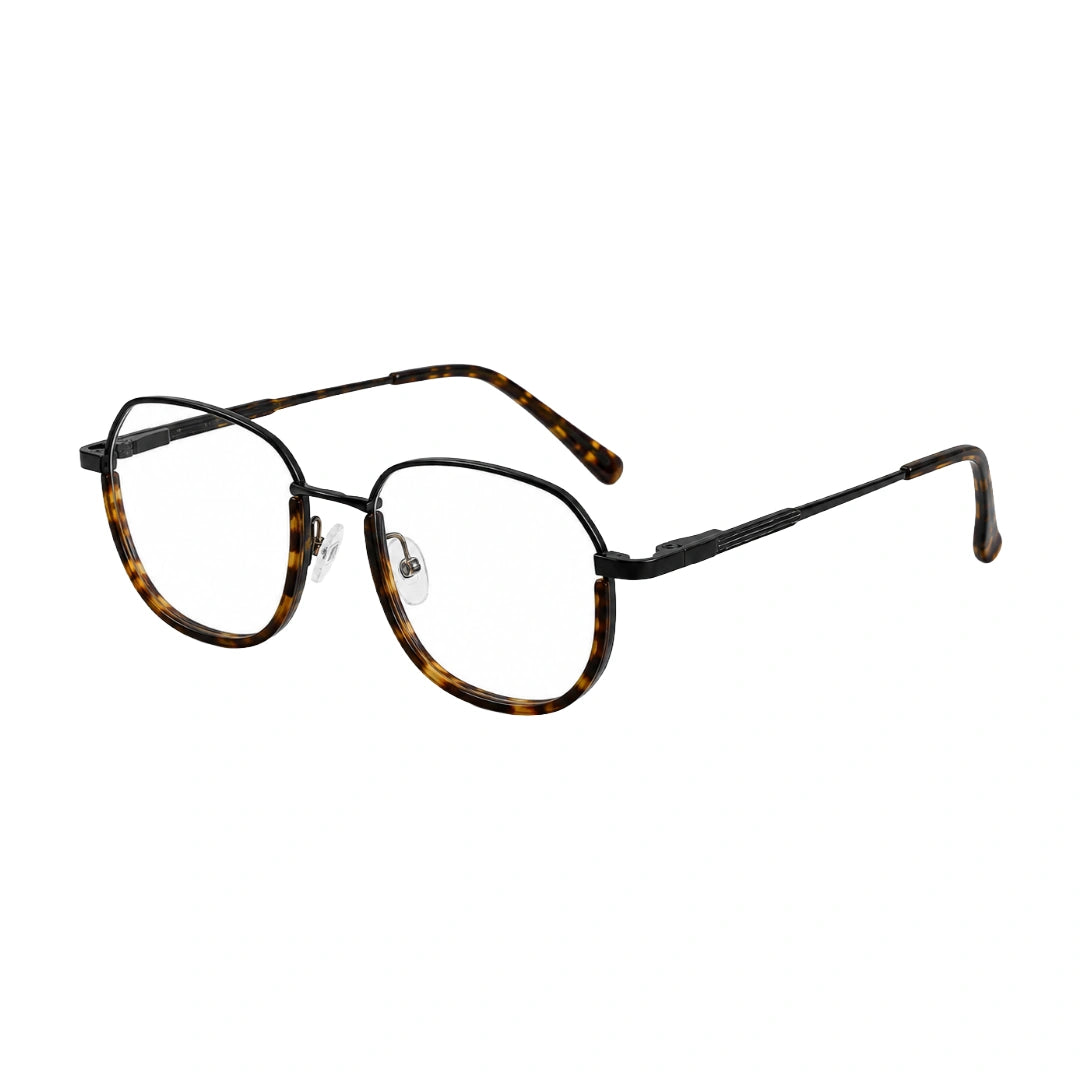Geometric Metal Frame Eyeglasses for Men & Women | College Fashion 66108-74