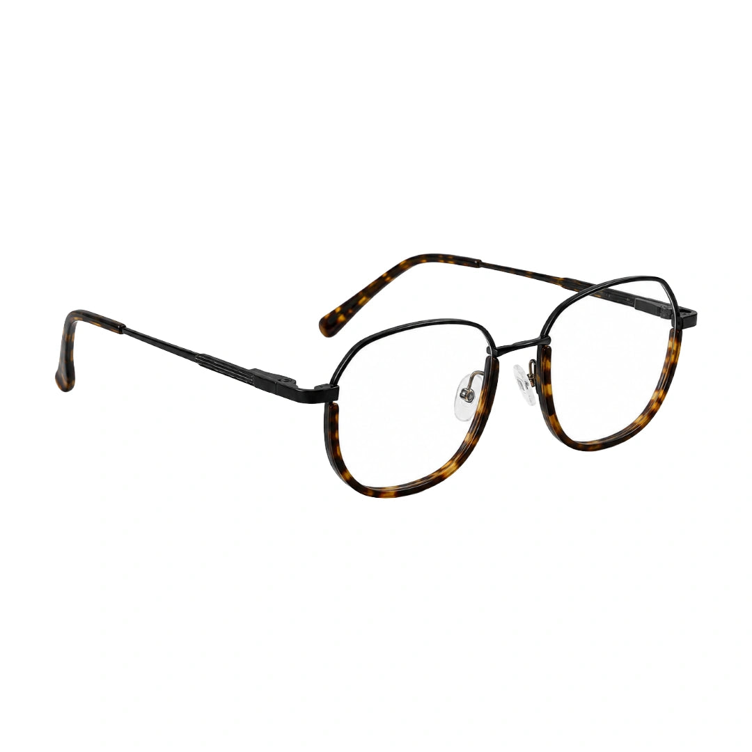 Geometric Metal Frame Eyeglasses for Men & Women | College Fashion 66108-77