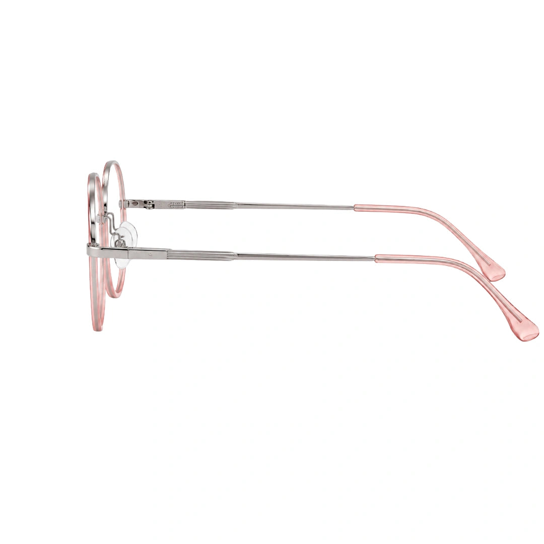 Geometric Metal Frame Eyeglasses for Men & Women | College Fashion 66108-zoom-3