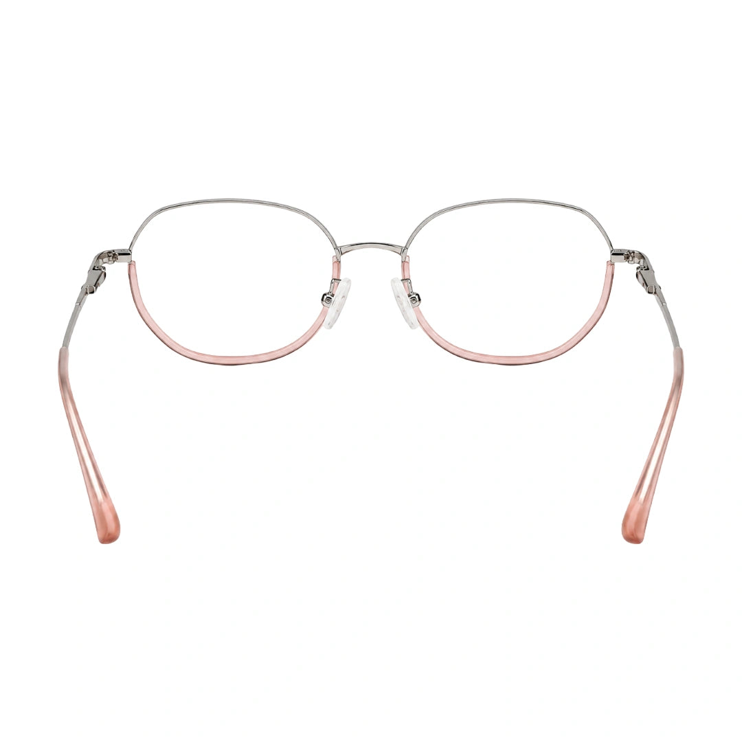 Geometric Metal Frame Eyeglasses for Men & Women | College Fashion 66108-4