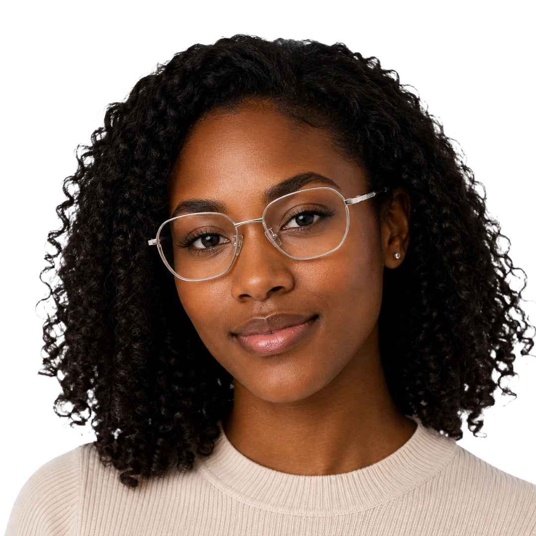 Geometric Metal Frame Eyeglasses for Men & Women | College Fashion 66108-53