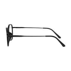 College Fashion 66109 modern square prescription eyeglasses in black, side profile view