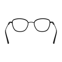 College Fashion 66109 modern square prescription eyeglasses in black, rear view