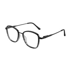 College Fashion 66109 modern square prescription eyeglasses in gradient black, three-quarter angled view