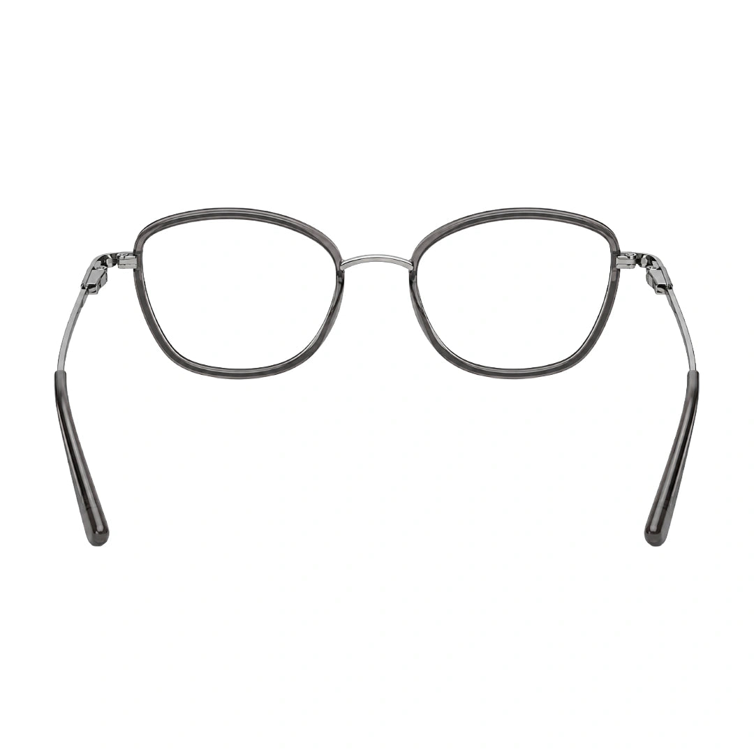 College Fashion 66109 modern square prescription eyeglasses in grey, rear view