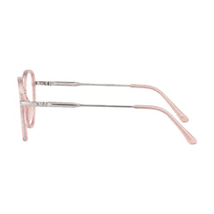 College Fashion 66109 modern square prescription eyeglasses in pink, side profile view
