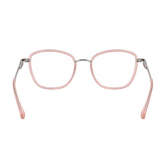 College Fashion 66109 modern square prescription eyeglasses in pink, rear view