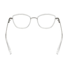 College Fashion 66109 modern square prescription eyeglasses in transparent, rear view
