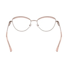 College Fashion 66110 sculpted brow cat-eye optical frame in beige, rear view