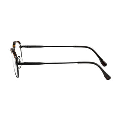 College Fashion 66110 sculpted brow cat-eye optical frame in tortoise shell, side profile view