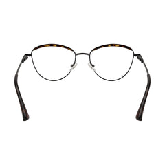 College Fashion 66110 sculpted brow cat-eye optical frame in tortoise shell, rear view