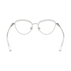 College Fashion 66110 sculpted brow cat-eye optical frame in transparent, rear view
