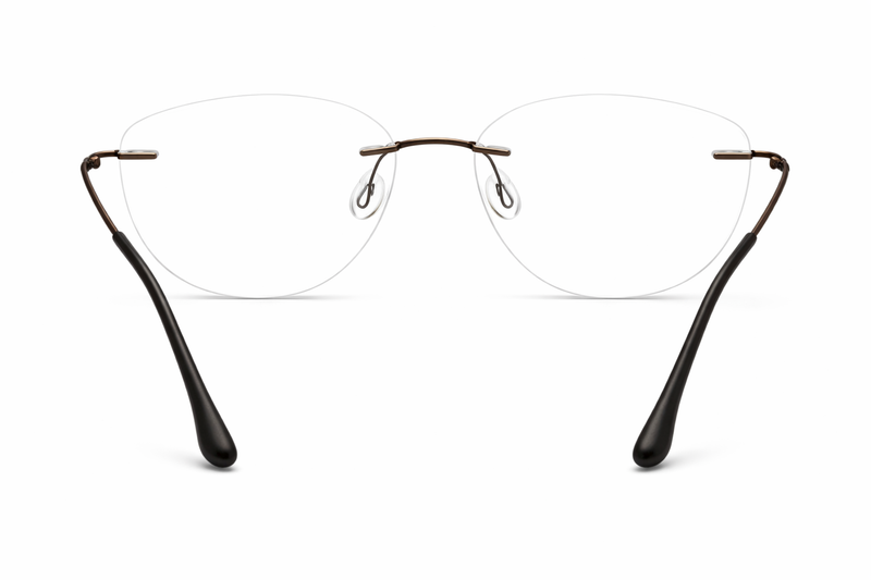 OS Fel High 3P 1002 Rimless Eyeglass Frame-zoom-
