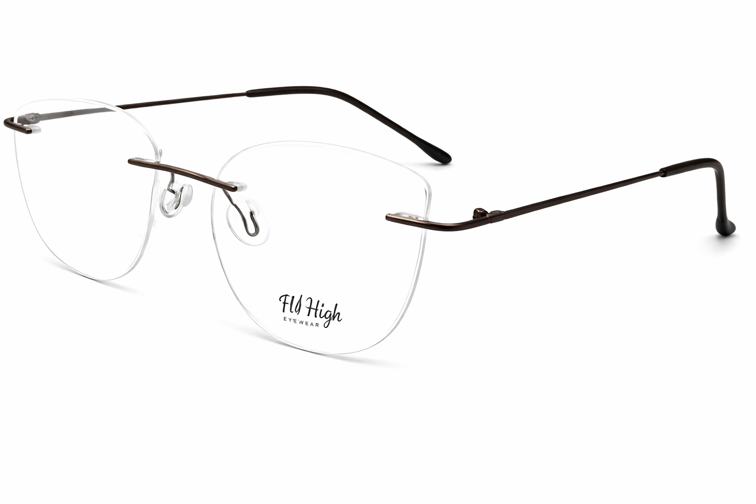 OS Fel High 3P 1002 Rimless Eyeglass Frame-zoom-2