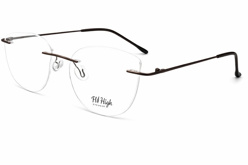 OS Fel High 3P 1002 Rimless Eyeglass Frame-zoom-