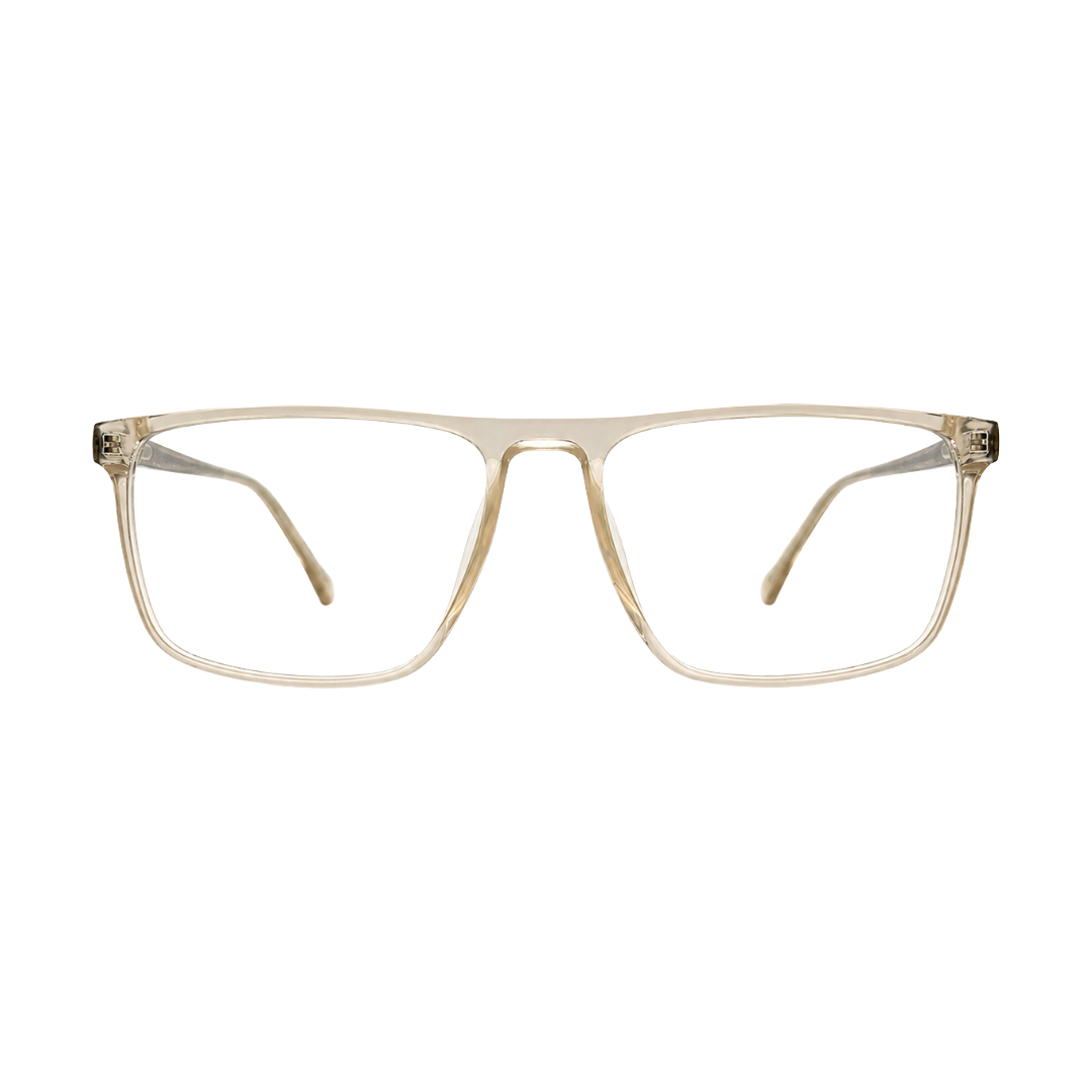 Classic Rectangle Eyeglasses - Lightweight Frame with Metal Temples-46
