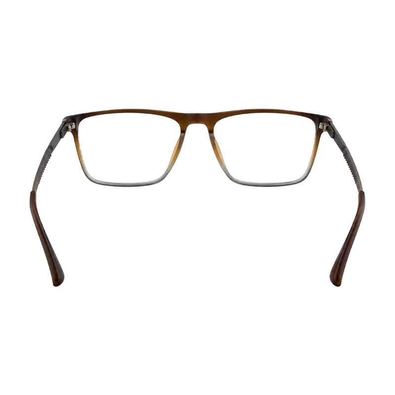 Classic Rectangle Eyeglasses - Lightweight Frame with Metal Temples-zoom-