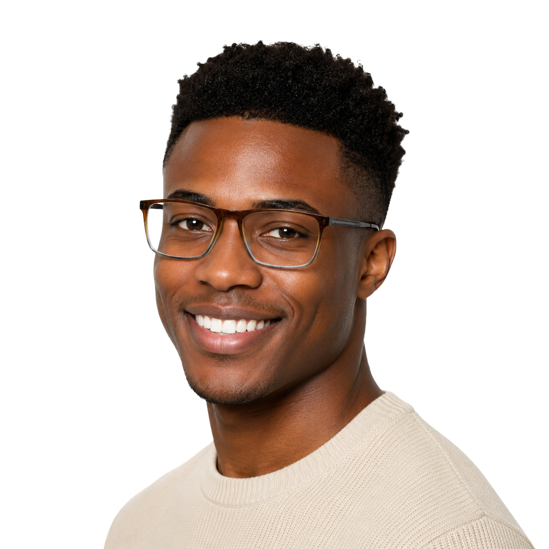 Classic Rectangle Eyeglasses - Lightweight Frame with Metal Temples-zoom-45