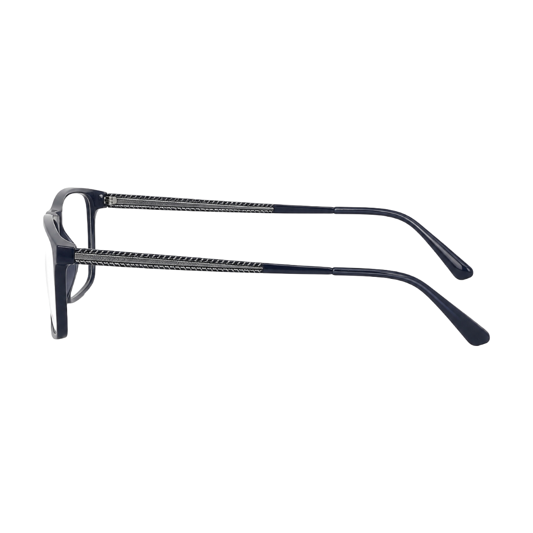 Classic Rectangle Eyeglasses - Lightweight Frame with Metal Temples-30