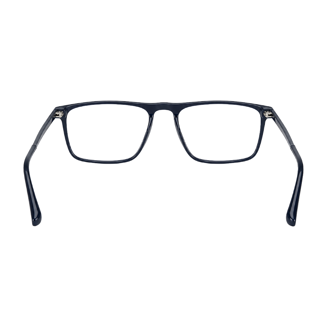 Classic Rectangle Eyeglasses - Lightweight Frame with Metal Temples-31