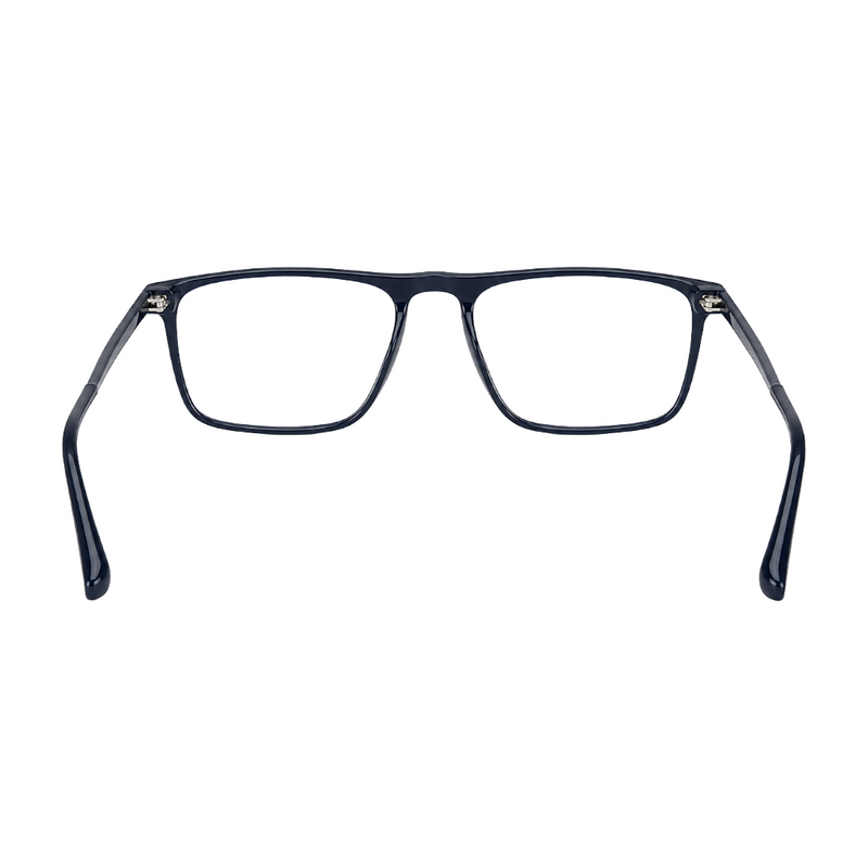 Classic Rectangle Eyeglasses - Lightweight Frame with Metal Temples-zoom-