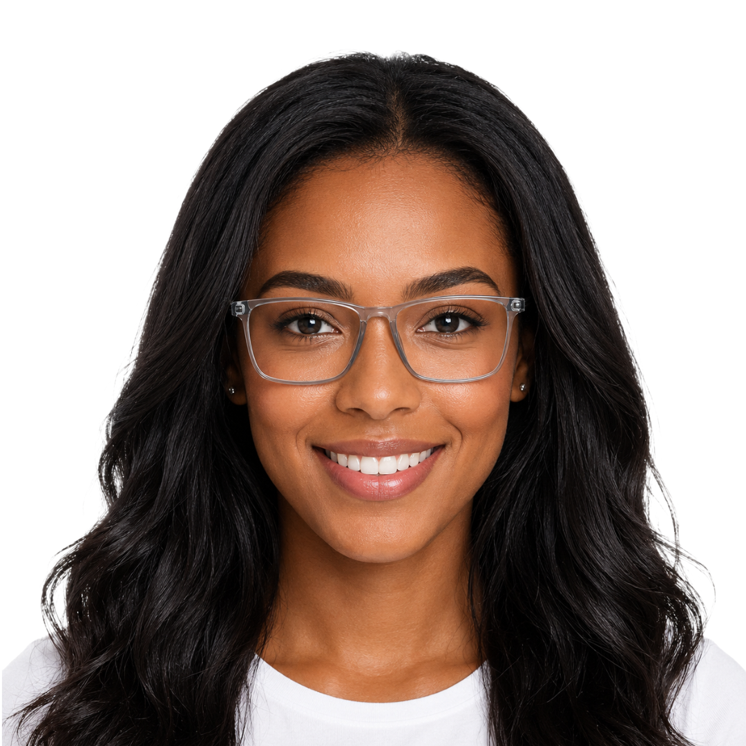 Classic Rectangle Eyeglasses - Lightweight Frame with Metal Temples-zoom-15